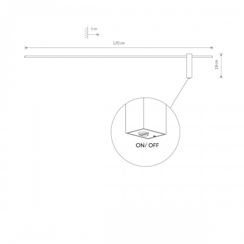 Бра, настінний світильник Nowodvorski 10851 Motive L LED 1x16W 4000K 570Lm IP20 чорний - фото 4