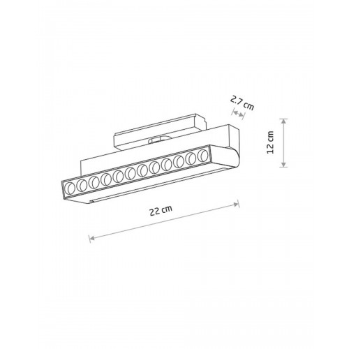 Магнитный трековый светильник Nowodvorski 11313 UT-LVM Focus Out LED 1x12W 3000K 1000Lm IP20 черный - фото 7