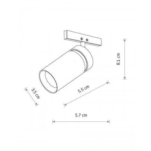 Магнітний трековий світильник Nowodvorski 11714 NANO-LVM Spot Zoom LED 1x5W 3000K 290Lm IP20 чорний - фото 9