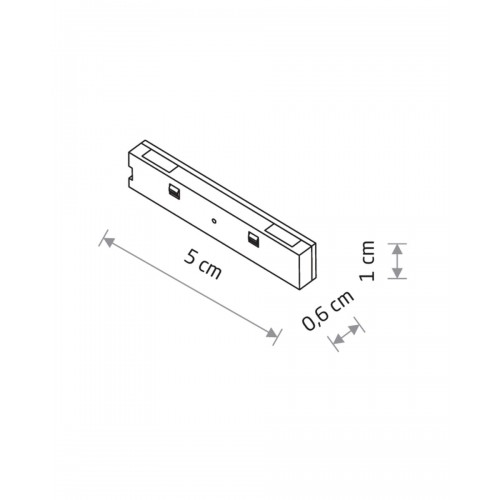 З'єднувач прямий лінійний для треків Nowodvorski 11734 NANO-LVM Straight Conductive Module IP20 чорний - фото 2