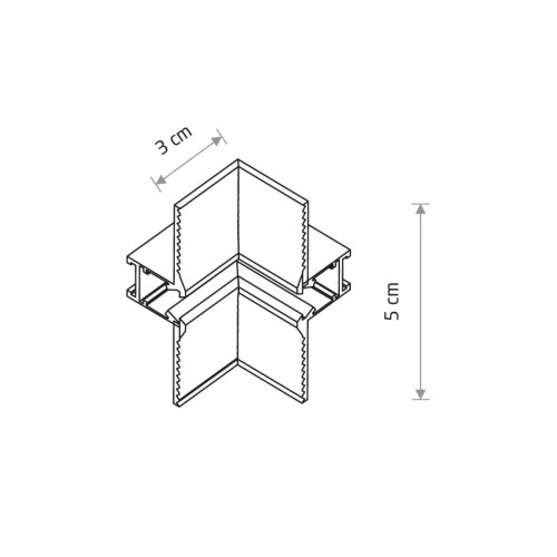 З'єднувач кутовий вбудований Nowodvorski 11733 NANO-LVM Recessed Inside Corner IP20 чорний - фото 2