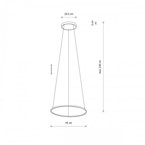 Люстра Nowodvorski 10813 Circolo LED S 1x18W 3000K 560Lm IP20 черная - фото 2