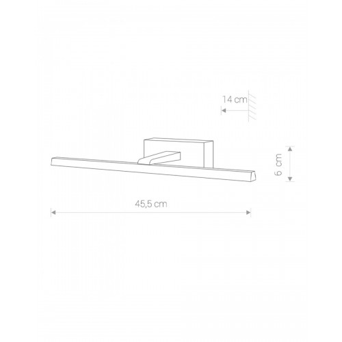 Світильник для дзеркала у ванній, підсвітка для картин Nowodvorski 10286 Van Gogh S LED 1x9W 3000K 290Lm IP20 чорний - фото 2