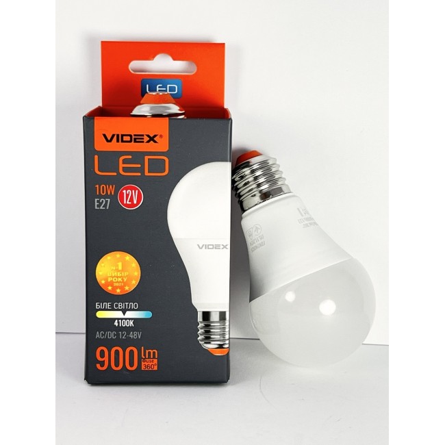Світлодіодна лампа VIDEX VL-A60e 10w E27 4100K 12-48V