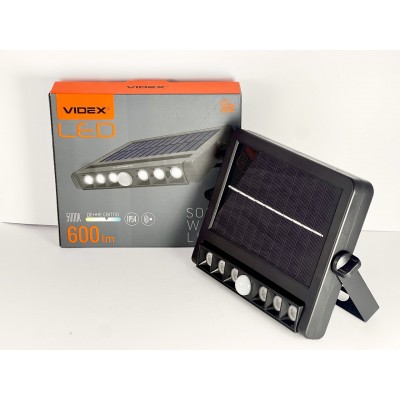 LED світильник автономний настінний IP54 VIDEX 600Lm 5000K Сенсорний