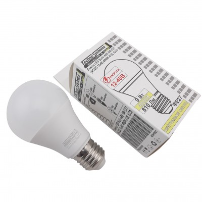 Светодиодная лампа LED Bulb A60-9W-E27-(AC/DC 12-48V)-4000K-810L ICCD TNSy