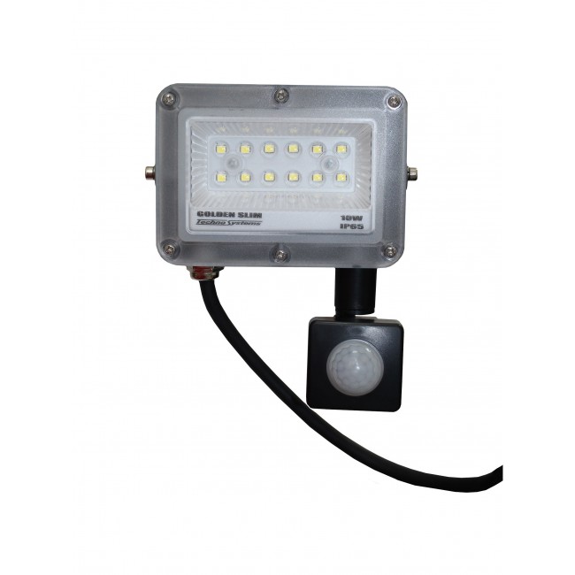 Прожектор LED 10W GOLDEN Slim 220V 1100Lm 6500K IP65 + Дд TNSy