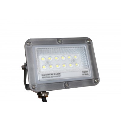 Прожектор LED 10W GOLDEN Slim 230V 1100Lm 6500K IP65 TNSy