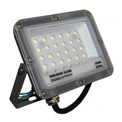 Прожектор LED 20W GOLDEN Slim 230V 2200Lm 6500K IP65 TNSy