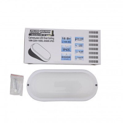 Світильник LED Oval Ceiling 18W 230V 1440L 6500K IP65 TNSy