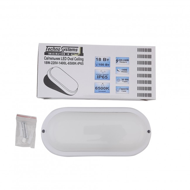 Світильник LED Oval Ceiling 18W 230V 1440L 6500K IP65 TNSy