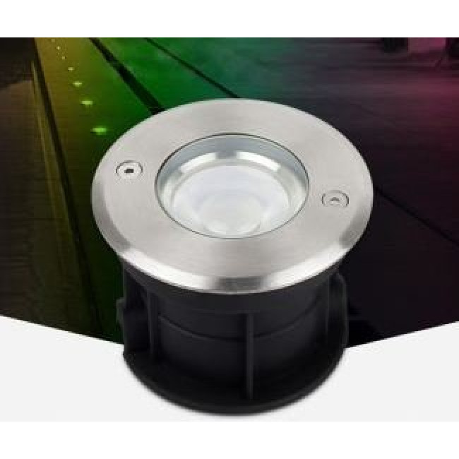 Грунтовый встраиваемый LED светильник 5W RGB+CCT + управление DMX512
