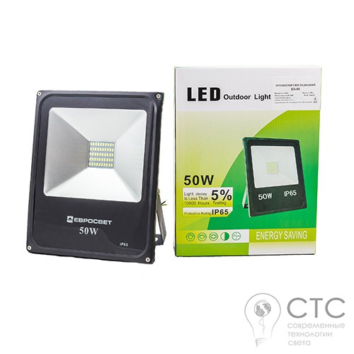 Світлодіодний прожектор EVRO LIGHT ES-50-01 50W 6400K SMD - фото 3