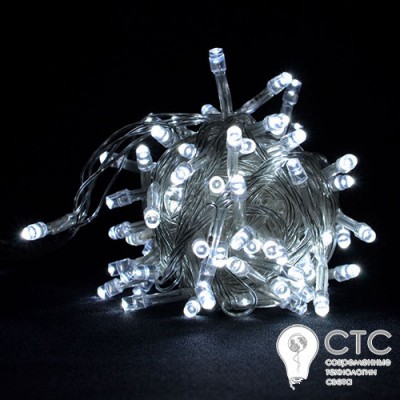 Гірлянда зовнішня LS-3596 100LED кольоровий білий шнур