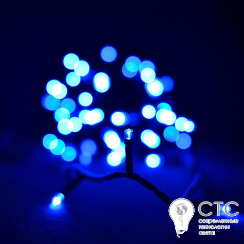 Гирлянда внешняя LS-3596 100LED разноцветный черный шнур - фото 2
