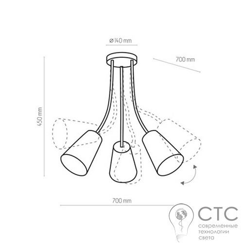 Люстра TK Lighting 2106 Wire - фото 3
