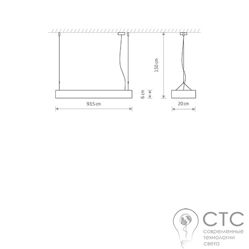 Подвесной светильник Nowodvorski 7545 Soft LED White 90X20 - фото 2