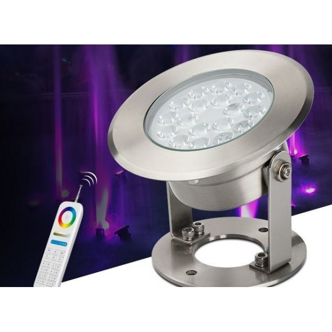 Подводный линзованный LED прожектор 9W RGB+CCT + управление DMX512