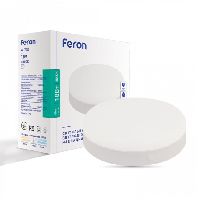 Накладной светодиодный светильник Feron AL708 18W