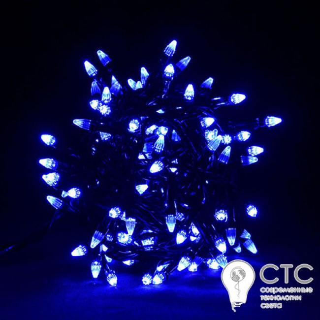 Гирлянда внешняя LS-3601 200LED разноцветный черный шнур