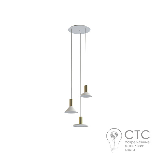 Подвесной светильник Nowodvorski 8031 Hermanos III White/Solid Brass - фото 1