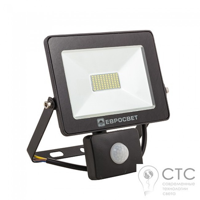 Светодиодный прожектор с датчиком движения EVRO LIGHT EV-20-01 20W 6400K HM 