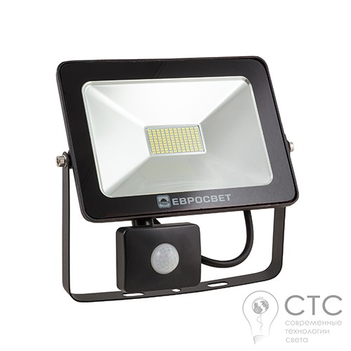 Светодиодный прожектор с датчиком движения EVRO LIGHT EV-30-01 30W 6400K HM  - фото 1