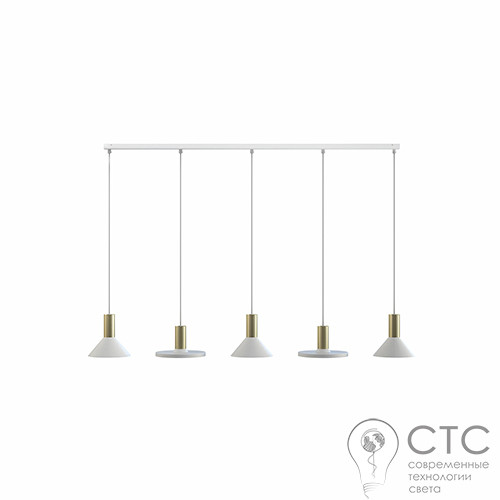 Подвесной светильник Nowodvorski 8033 Hermanos V White/Solid Brass - фото 1