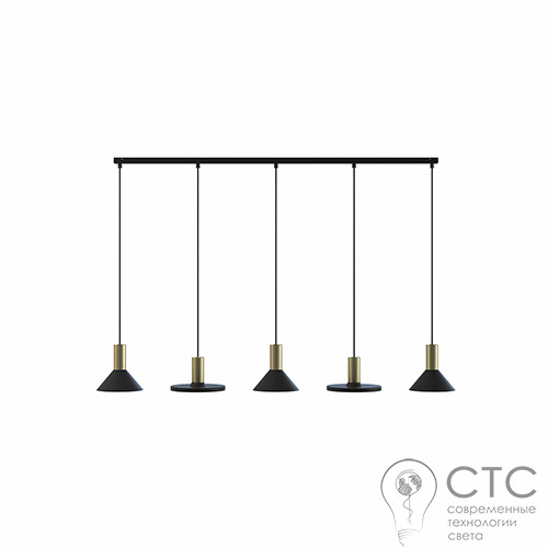 Подвесной светильник Nowodvorski 8032 Hermanos V Black/Solid Brass - фото 1