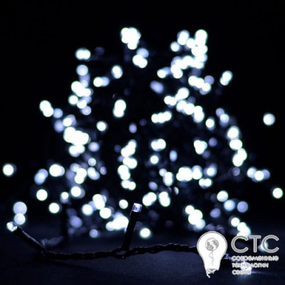 Гирлянда внешняя LS-3605 400LED разноцветный черный шнур