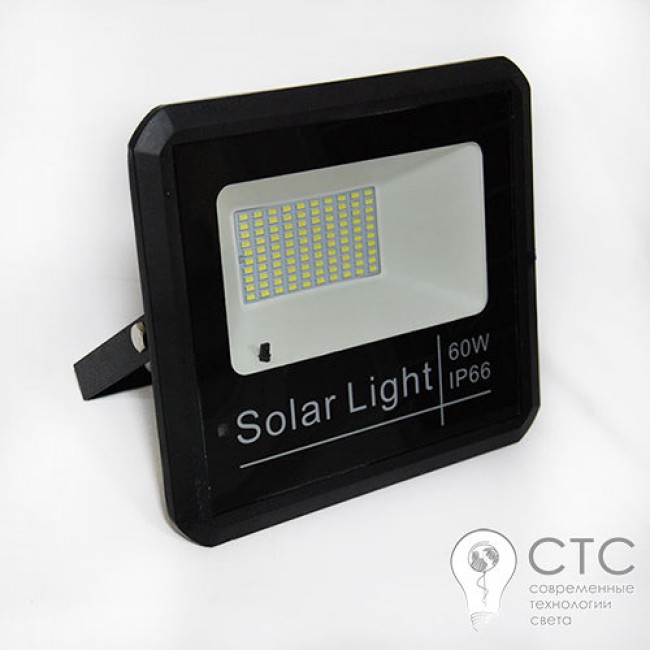 Светодиодный прожектор Powerlux PW4752 60W на солнечной панели с пультом ДУ