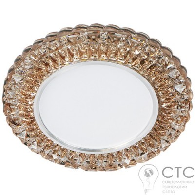 Встраиваемый светильник Feron 7315 с LED подсветкой коричневый