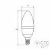 Светодиодная лампа EUROLAMP 6W Turbo 4000K диммируемая