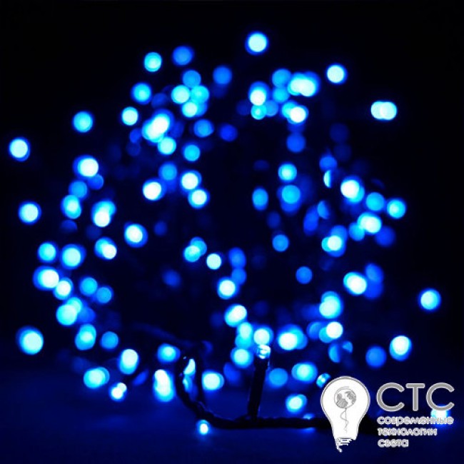 Гирлянда внешняя LS-3607 500LED разноцветный черный шнур
