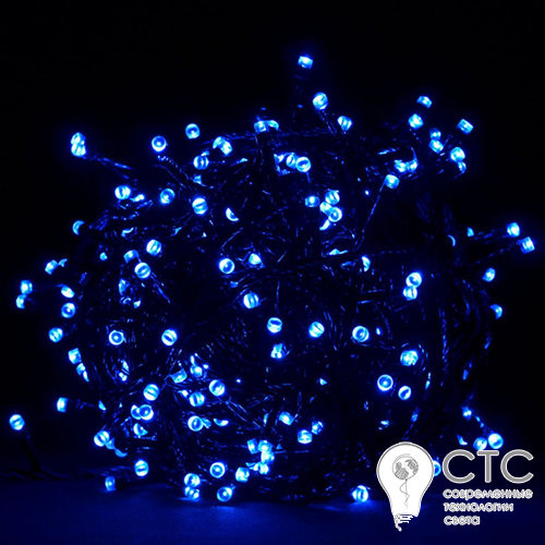 Гирлянда внешняя LS-3607 500LED разноцветный черный шнур - фото 2