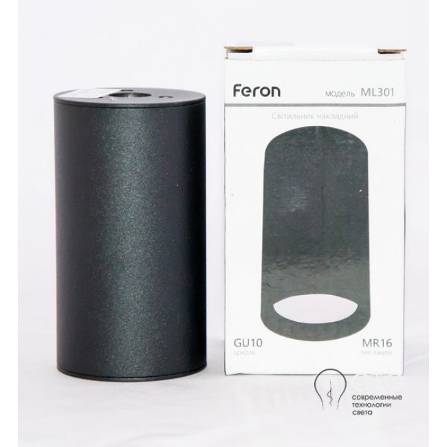 Світильник Feron ML301 без лампи MR16/GU10 чорний