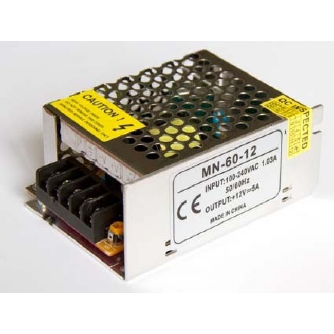 Негерметичный блок питания  LED LIGHT , Сompact, 12 В/60 Вт