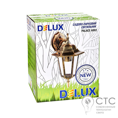 Настенный светильник Delux Palace A002 E27 черный-зололо - фото 3