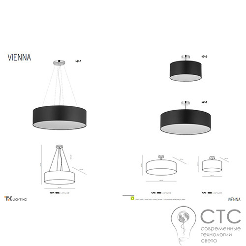 Підвісний світильник TK Lighting 4247 Vienna - фото 2