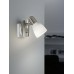 Бра розетка 1*25W E14 никель-мат белый 