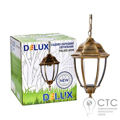 Підвісний світильник Delux Palace A009 E27 чорний-золото