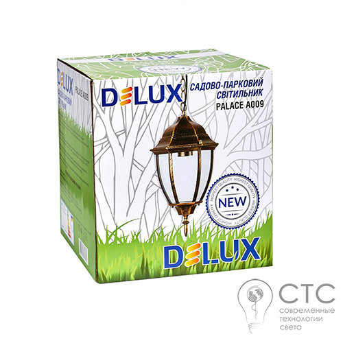 Підвісний світильник Delux Palace A009 E27 чорний-золото - фото 3