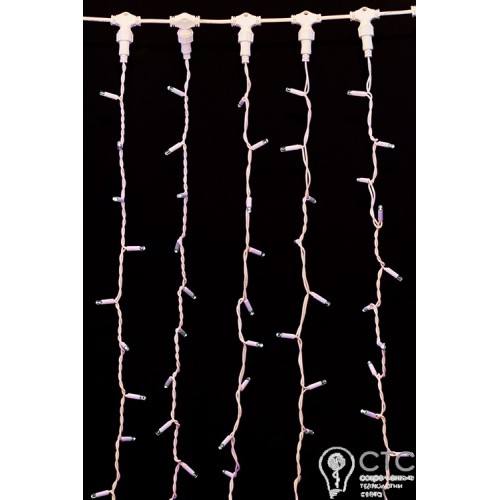 Гирлянда внешняя CURTAIN синяя кабель белый 2х7 м - фото 2