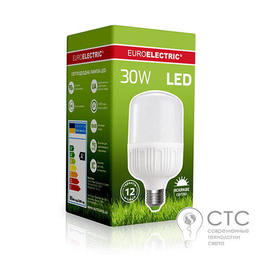 Светодиодная лампа EUROELECTRIC 30276(Plastic) 30W E27 6500K - фото 1