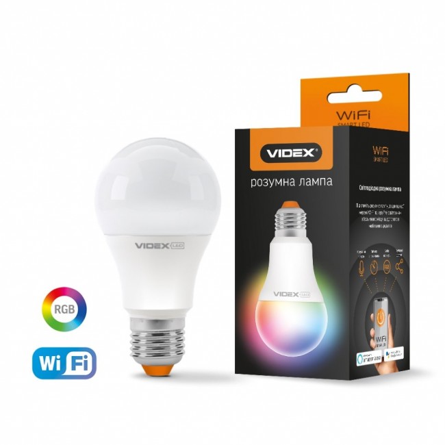 Смарт лампа VIDEX A60 RGB CW WI-FI 12W E27