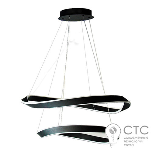 Светодиодная люстра Powerlux PW21799 BK 100W 3000К Art-Spiral  - фото 1