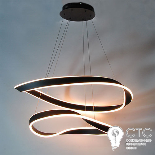 Светодиодная люстра Powerlux PW21799 BK 100W 3000К Art-Spiral  - фото 4