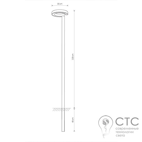Фонарный столб Nowodvorski 9185 Pole LED 24W 3000K - фото 2