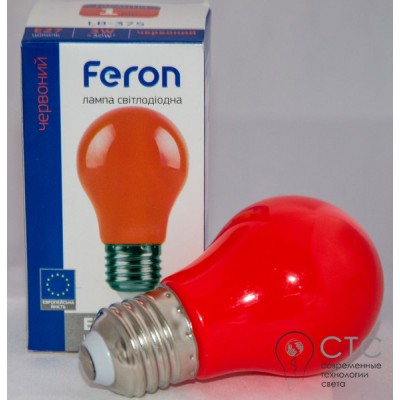 Світлодіодна лампа Feron LB-375 3W E27 червона