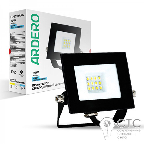 Светодиодный прожектор Ardero LL-1010ARD 10W 800Lm 6500K - фото 1